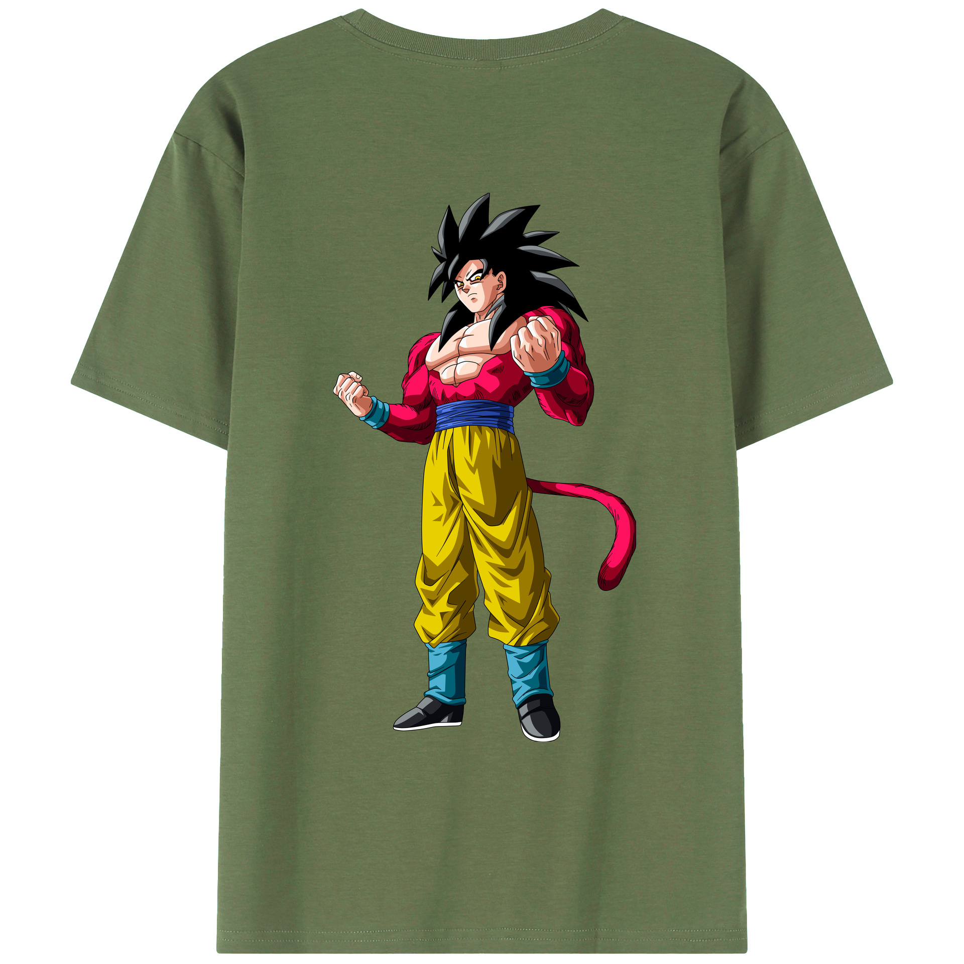 （画像用） ドラゴンボール 孫悟空（そん ごくう）Son Goku カカロット DRAGON BALL Kakarotto 綿100％ メンズ半袖Tシャツ（バックプリント） 通気性